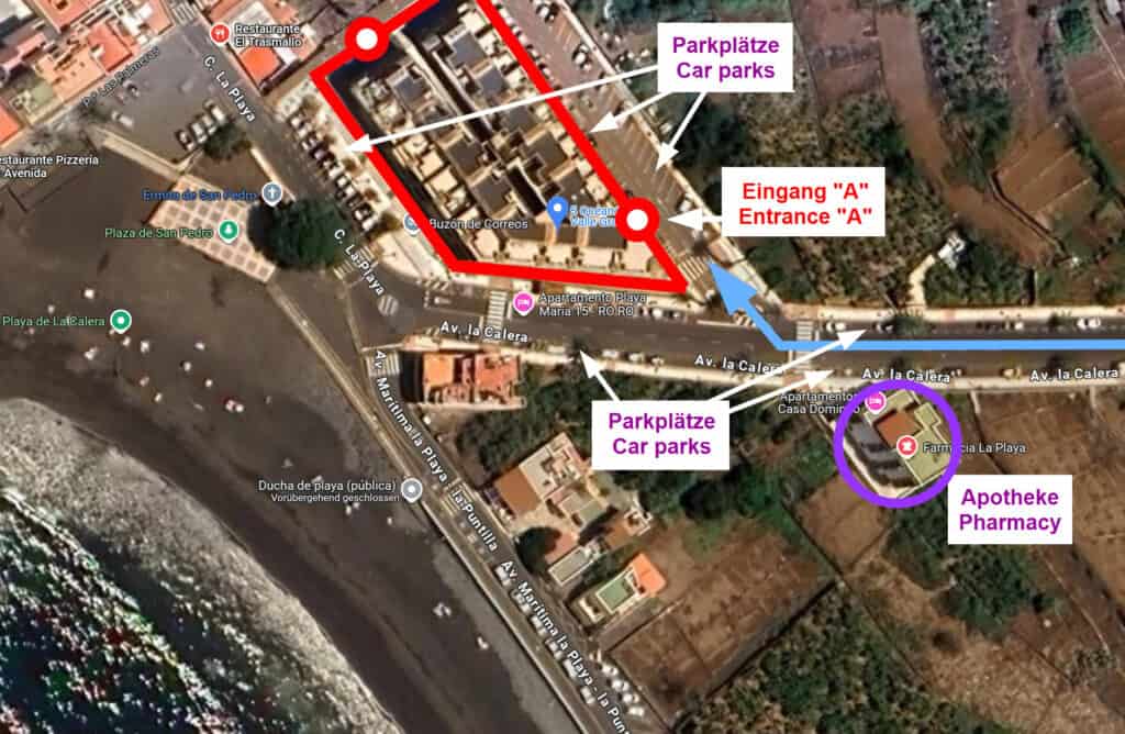 Anreise Ferienwohnung Maria y Mar, Valle Gran Rey, La Gomera
